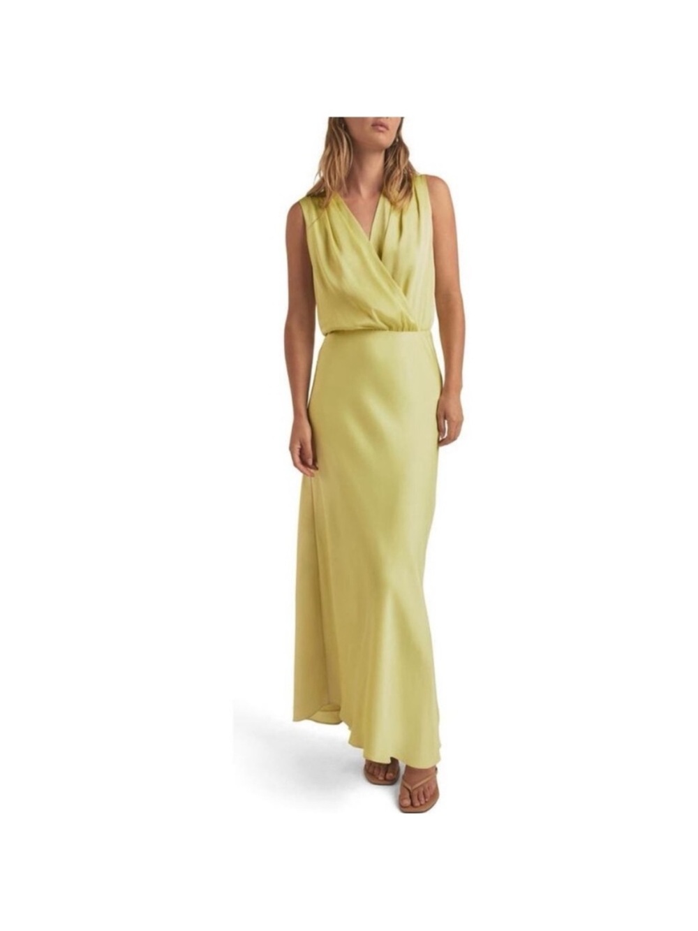 Favorite Daughter Lemon Sleeveless Wrap Maxi Dress